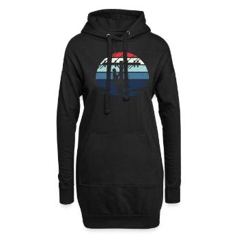 Retro Elektroinstallateur - Leitungsmonteur - Hoodie-Kleid - Schwarz - Vorne