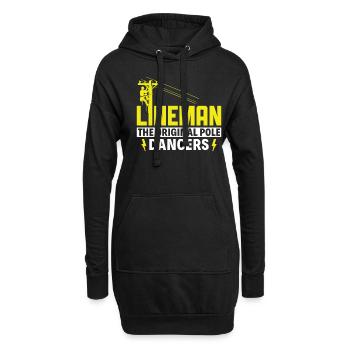 Lineman the Original Pole Dancers - - Hoodie-Kleid - Schwarz - Vorne