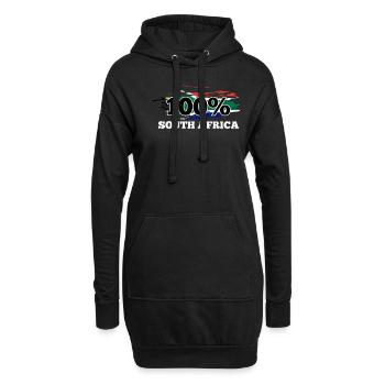 Afrique du Sud - Sweat-shirt à capuche long Femme - noir - Devant