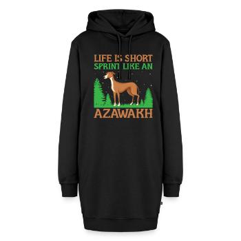 Azawakh Hundebesitzer Arabischer Windhund Tuareg Sloughi - Hoodie-Kleid - Schwarz - Vorne