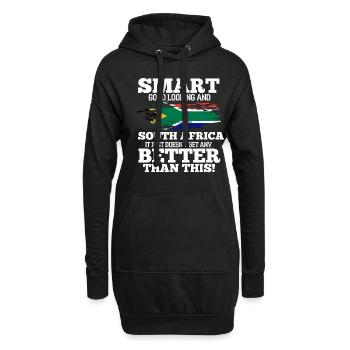 Afrique du Sud - Sweat-shirt à capuche long Femme - noir - Devant