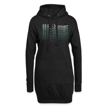 Half HR Manager Half Coffee - HR Management - Hoodie-Kleid - Schwarz - Vorne