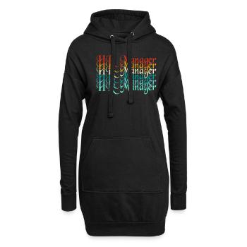 Half HR Manager Half Coffee - HR Management - Hoodie-Kleid - Schwarz - Vorne