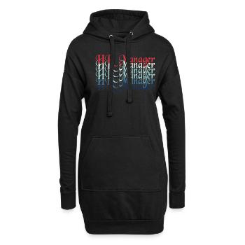 Half HR Manager Half Coffee - HR Management - Hoodie-Kleid - Schwarz - Vorne