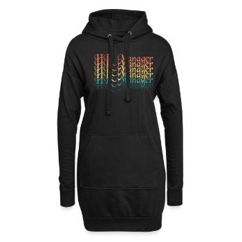 Half HR Manager Half Coffee - HR Management - Hoodie-Kleid - Schwarz - Vorne