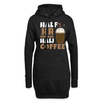 Half HR Manager Half Coffee - HR Management - Hoodie-Kleid - Schwarz - Vorne