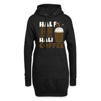 Half HR Manager Half Coffee - HR Management - Hoodie-Kleid - Schwarz - Vorne