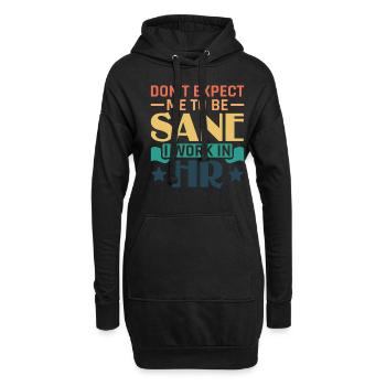 Ne vous attendez pas à ce que je sois sain d’ Je travaille dans les RH - RH - Sweat-shirt à capuche long Femme - noir - Devant