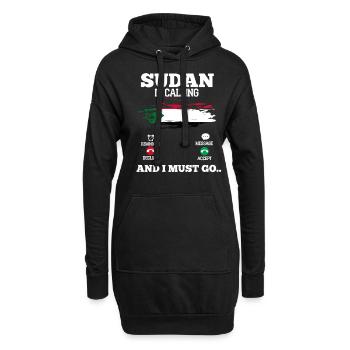 Soudan - Sweat-shirt à capuche long Femme - noir - Devant