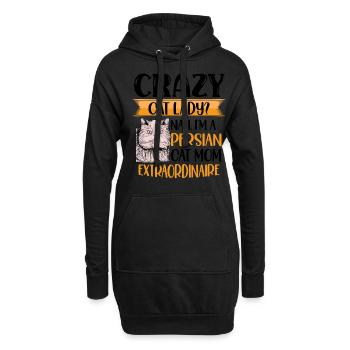 Perserkatze Katzenliebhaber Katzenbesitzer Perserlanghaar C - Hoodie-Kleid - Schwarz - Vorne