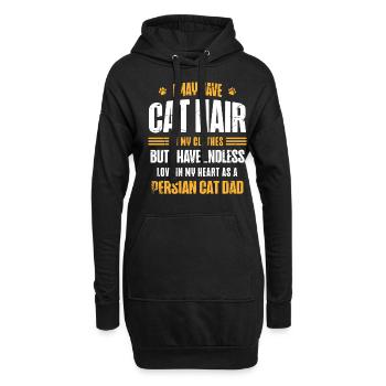 Perserkatze Katzenliebhaber Katzenbesitzer Perserlanghaar C - Hoodie-Kleid - Schwarz - Vorne
