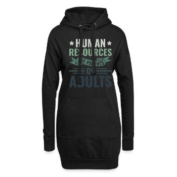 Ressources humaines Les parents d’adultes - RH - Sweat-shirt à capuche long Femme - noir - Devant