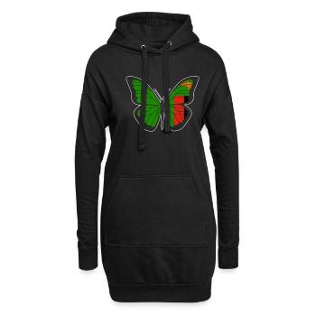 Sambia - Hoodie-Kleid - Schwarz - Vorne
