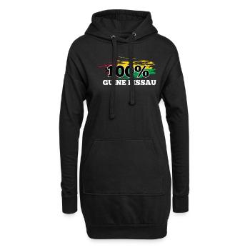 Guinée-Bissau - Sweat-shirt à capuche long Femme - noir - Devant
