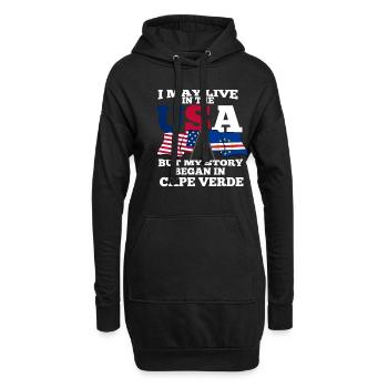 Cape Verde - Hoodie-Kleid - Schwarz - Vorne