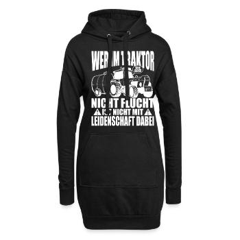 Tracteur - Si vous ne vous échappez pas, ce n’est pas avec - Sweat-shirt à capuche long Femme - noir - Devant