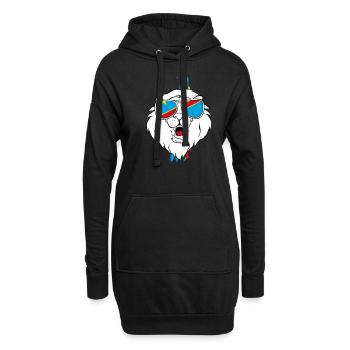 Dschibuti - Hoodie-Kleid - Schwarz - Vorne