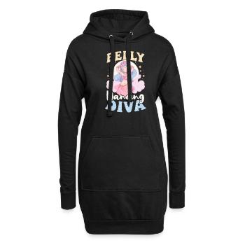 Danse du ventre Diva de danse du ventre - Sweat-shirt à capuche long Femme - noir - Devant