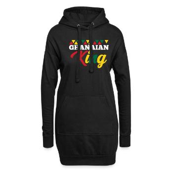 Ghana - Hoodie-Kleid - Schwarz - Vorne