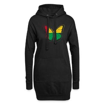 Guinée-Bissau - Sweat-shirt à capuche long Femme - noir - Devant
