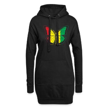 Guinea Flag - Hoodie-Kleid - Schwarz - Vorne