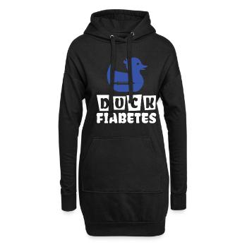 Sensibilisation au diabète - Diabète diabétique de type 1 - Sweat-shirt à capuche long Femme - noir - Devant