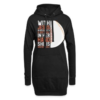 Jésus dans ton cœur Athlètes lanceurs de softball - Sweat-shirt à capuche long Femme - noir - Devant