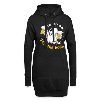 Alkohol Geist Bier Liebhaber Faul Gruselig Halloween - Hoodie-Kleid - Schwarz - Vorne