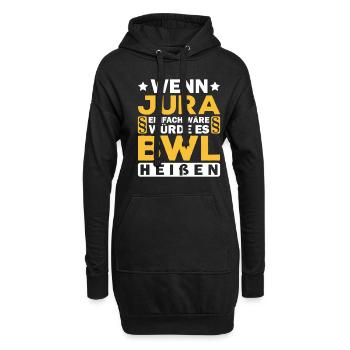 Lustiges Jura-Geschenk Jurist Spruch Kommilitone - Hoodie-Kleid - Schwarz - Vorne