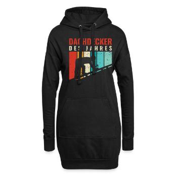 Dachdecker des Jahres - Dachdecker Roofer - Hoodie-Kleid - Schwarz - Vorne