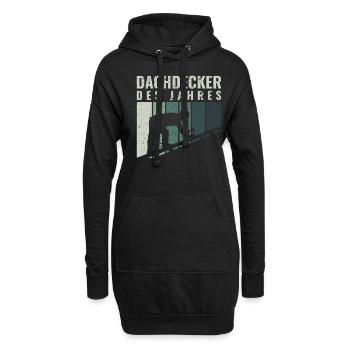 Dachdecker des Jahres - Dachdecker Roofer - Hoodie-Kleid - Schwarz - Vorne