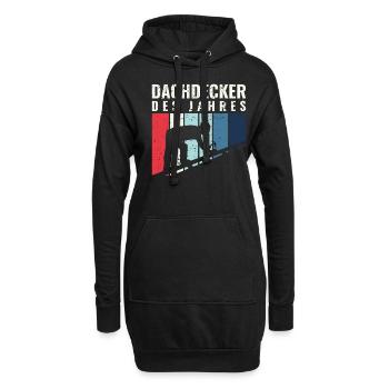 Dachdecker des Jahres - Dachdecker Roofer - Hoodie-Kleid - Schwarz - Vorne