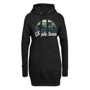 etro Maldives Maldives Palmiers Vacances Mer d’été - Sweat-shirt à capuche long Femme - noir - Devant