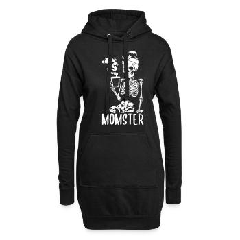 Pour maman monstre paresseux effrayant Halloween - Sweat-shirt à capuche long Femme - noir - Devant
