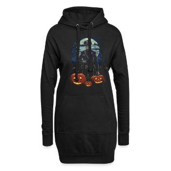 Halloween Polizist Zombie Kostüm Spukige Polizei - Hoodie-Kleid - Schwarz - Vorne