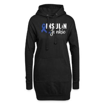 Insulin Junkie - Diabète diabétique - Sweat-shirt à capuche long Femme - noir - Devant
