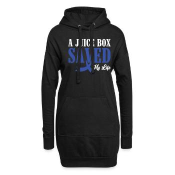Une boîte de jus m’a sauvé la vie - Diabétiques - Sweat-shirt à capuche long Femme - noir - Devant