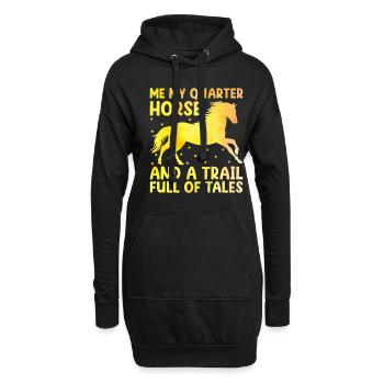 American Quarter Horse Reitpferd Liebhaber Hors - Hoodie-Kleid - Schwarz - Vorne