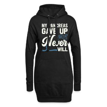 Mon pancréas a abandonné mais je ne le ferai jamais - diabétiques - Sweat-shirt à capuche long Femme - noir - Devant