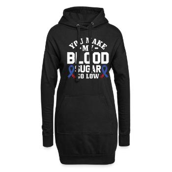 Vous faites baisser ma glycémie - Diabétique de type 1 - Sweat-shirt à capuche long Femme - noir - Devant
