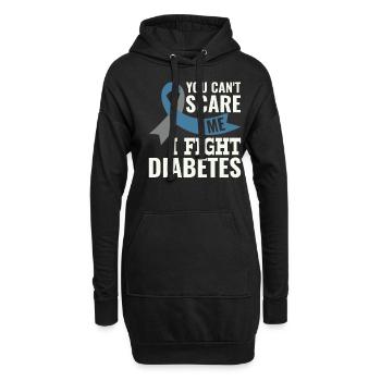 Je lutte contre le diabète - Diabète de type 1 diabétique - Sweat-shirt à capuche long Femme - noir - Devant
