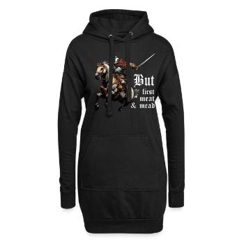 Mais première viande - Sweat-shirt à capuche long Femme - noir - Devant