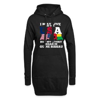 Guinea Bissau Amerika Usa Geschenk - Hoodie-Kleid - Schwarz - Vorne