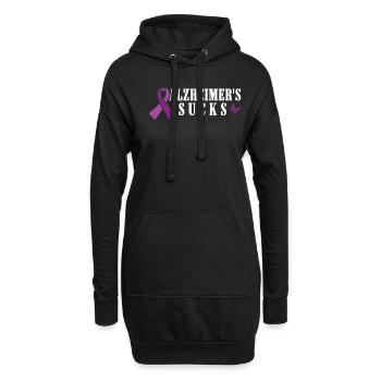 Alzheimer’s Sucks - Alzheimer’s Awareness Dementia - Sweat-shirt à capuche long Femme - noir - Devant