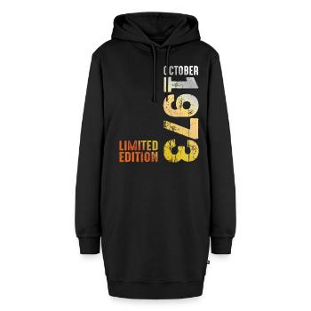 Since 1973 October Year 1973 Retro Vintage 1973 - Hoodie-Kleid - Schwarz - Vorne