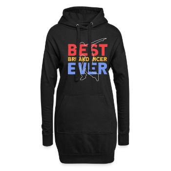 Breakdancing - Hoodie-Kleid - Schwarz - Vorne