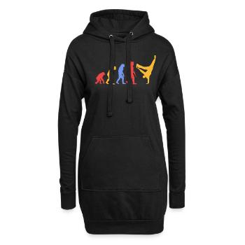 Hip Hop - Hoodie-Kleid - Schwarz - Vorne