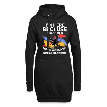 Breakdancing - Hoodie-Kleid - Schwarz - Vorne