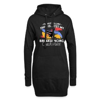 Breakdancing - Hoodie-Kleid - Schwarz - Vorne