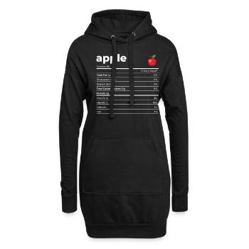 Nutrion infos Apple - Sweat-shirt à capuche long Femme - noir - Devant